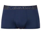Calvin Klein Men's Iron Strength Microfibre Low Rise Trunk - Blue Shadow