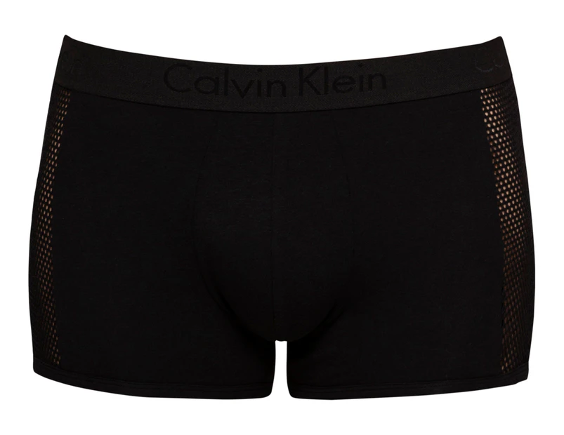 Calvin Klein Men's Size XL Mesh Trunk - Black