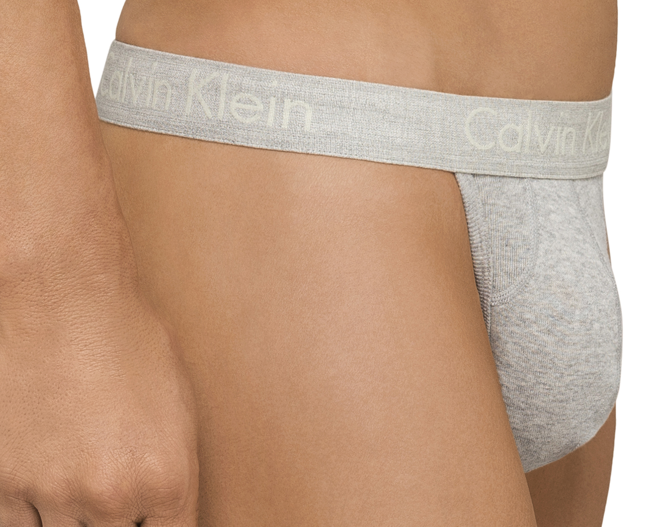 RARE NEW VINTAGE Calvin Klein Men's Body Thong Brief Heather Gray Medium  U1061