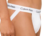 Calvin Klein Men's Cotton Stretch Jock Strap 2-Pack - White