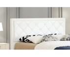 Istyle Sephora Queen Drawer Storage Bed Frame Pu Leather White 6