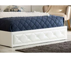 Istyle Sephora Queen Gas Lift Ottoman Storage Bed Frame Pu Leather White