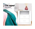 Artiss Bedside Tables Drawers Storage Cabinet Drawers Side Table White