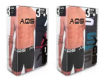 AQS - Men's Boxers Pack of 6 - Black, Burgundy, Grey + Black, Teal, Grey