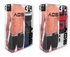 AQS - Men's Boxers Pack of 6 - Black, Grey, Dark Blue + Red, Black, White