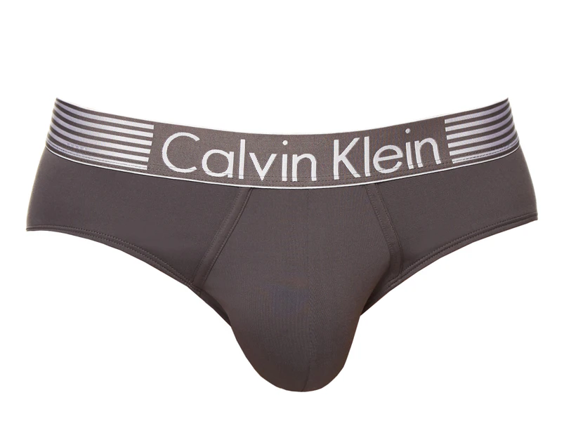 Calvin Klein Men's Iron Strength Microfibre Hip Brief - Grey