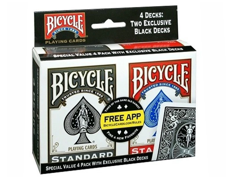 Bicycle 4-Piece Playing Card Deck Set