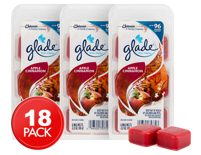 2 x Glade Wax Melts Apple Cinnamon 6-Pack