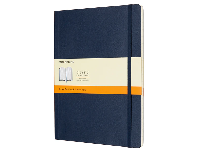Moleskine Classic Extra Large Ruled Softback Notebook - Sapphire Blue