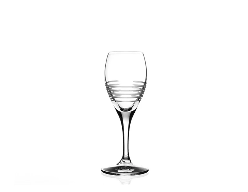 6X RCR Italian Crystal BreakLine Calice 280ml 20.2cm Wine Glass Crystal Goblet