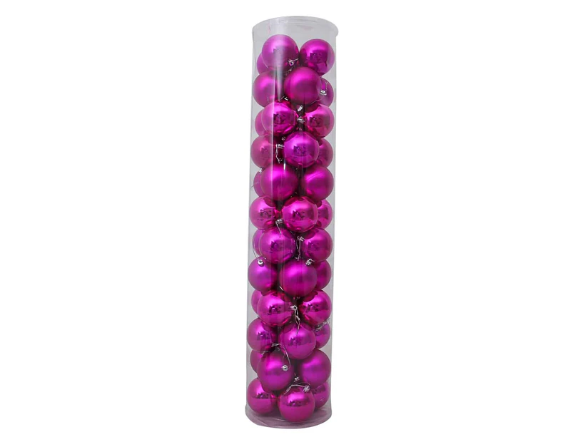 Christmas Baubles Ball 80mm Hot Pink 45 Balls Party Decoration Wedding Ornament
