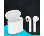 i7s Wireless Earbuds Mini Bluetooth In-ear Earphones Dual Stereo Sweatproof Built-in Mic with Charging Box  - White