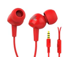 Original JBL C100SI 3.5mm Wired In-line Earphone Stereo Earbuds with Mic and In-line Control  - Red