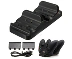 2 USB Rechargeable Battery and Dual Controller Charger Charging Dock Station for Microsoft XBOX ONE