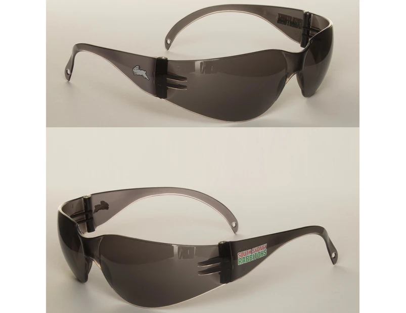 2 x South Sydney Rabbitohs NRL Safety Eyewear UV Sunglasses Glasses Work Protect SMOKE