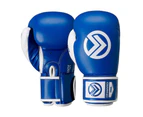 Onward Colt Leather Boxing Gloves – Sparring And Training Boxing, Kickboxing, Mma Gloves – 3D Cushioned Inner Lining With Hook And Loop Closure - Blue