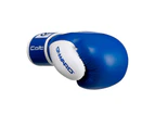 Onward Colt Leather Boxing Gloves – Sparring And Training Boxing, Kickboxing, Mma Gloves – 3D Cushioned Inner Lining With Hook And Loop Closure - Blue