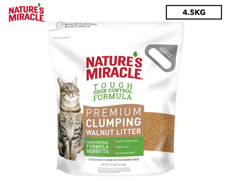 Nature's Miracle Premium Walnut Clumping Cat Litter 4.5kg