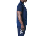 Canterbury Mens Pro Dry Active Athletic Technical Polo Shirt - Navy / White