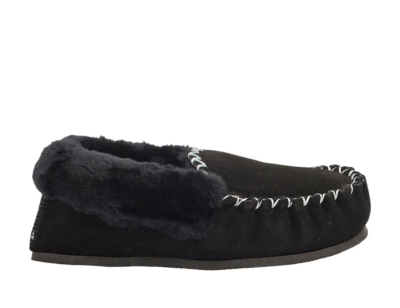 Moccies Olympus  Plush Indoor Slipper Men's - Black