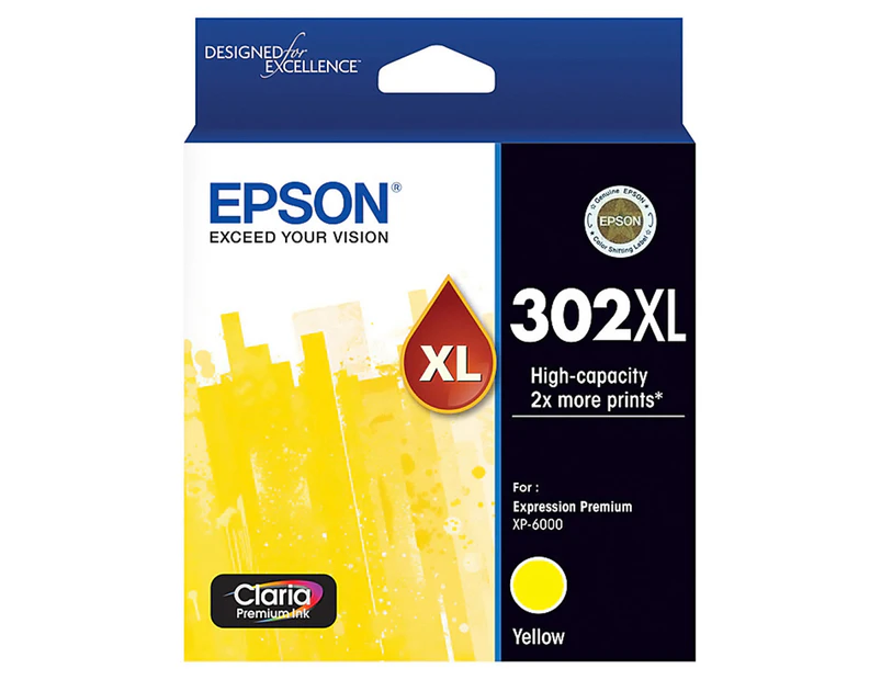 Epson 302XL Claria Premium Yellow Ink Cartridge