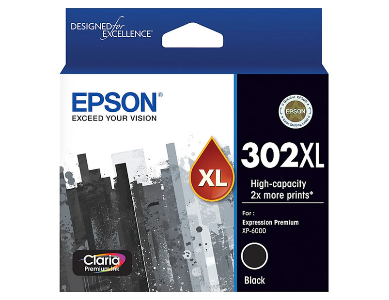 Epson 302XL Claria Premium Black Ink Cartridge