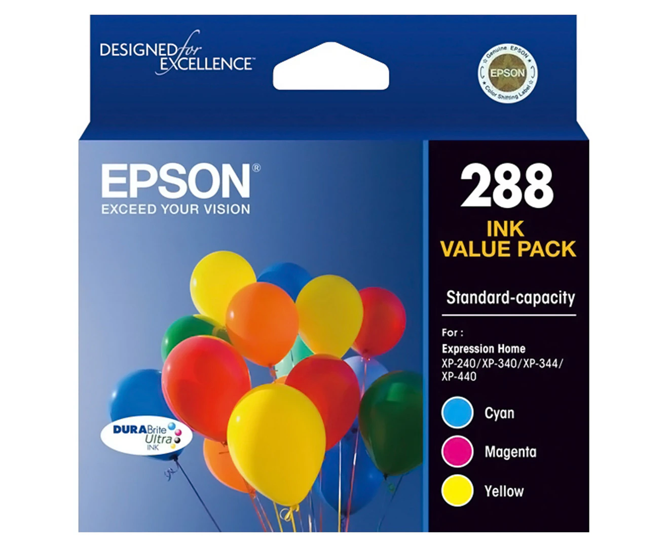 Epson 288 Durabrite Ultra Ink Cartridge Value 3-Pack - Multi