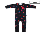 Bonds Baby/Toddler Zip Wondersuit - Heart of Hearts Grey