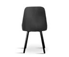 Artiss 2x Replica Dining Chairs Beech Wooden Chair Cafe Kitchen Fabric Charcoal