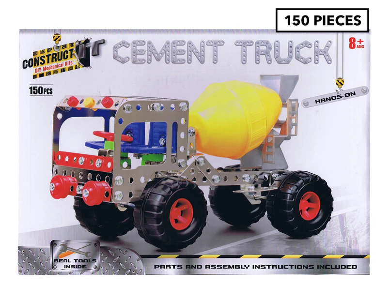 Construct-It 150-Piece Cement Truck Mechanical Building Kit