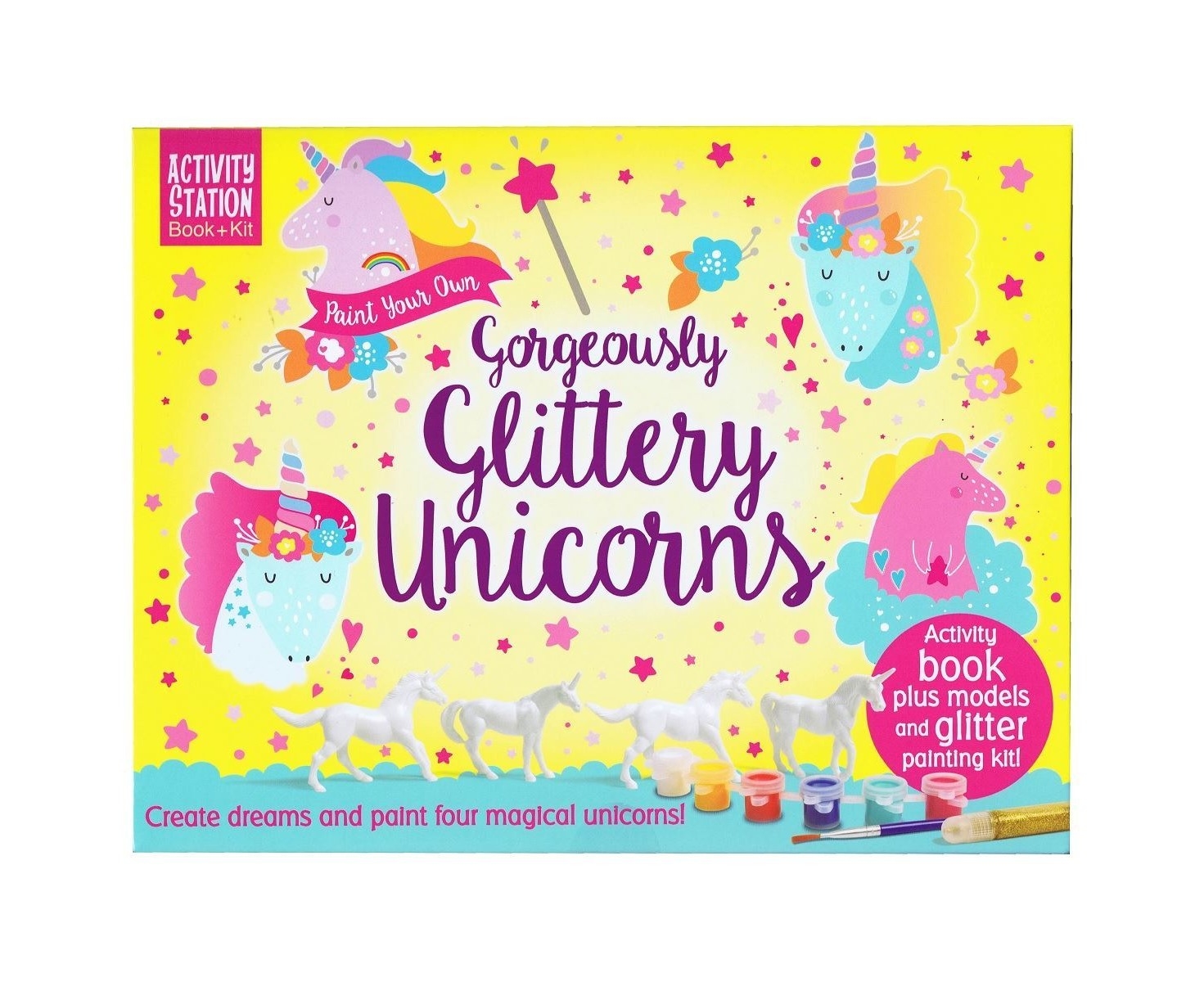 BMS Paint Your Own Glittery Unicorns Activity Set Catch.co.nz