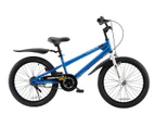 RoyalBaby 20'' BMX Freestyle Kids Bike, Boy's Bikes and Girl's Bikes, Water Bottle & Bell,20 inch Wheels, Blue