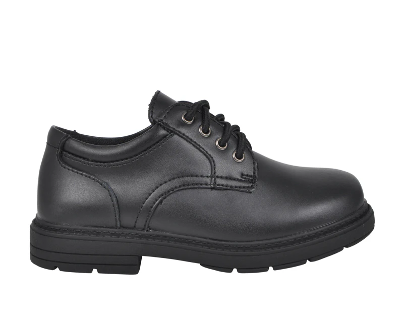 Tutor Everflex Classic Leather Lace Up School Shoe Kid's - Black