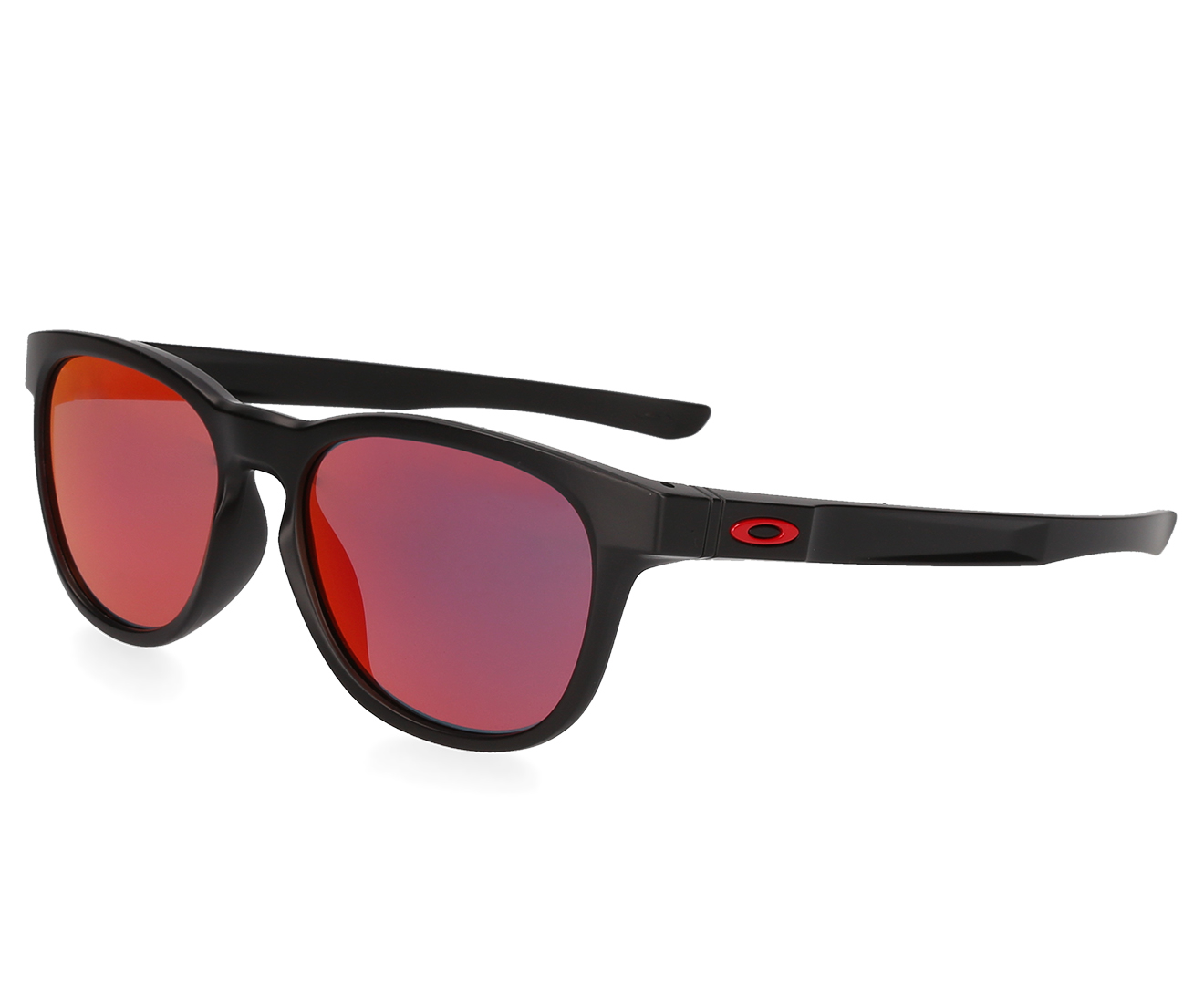 Oakley Stringer Sunglasses - Matte Black/Ruby Iridium | Catch.co.nz