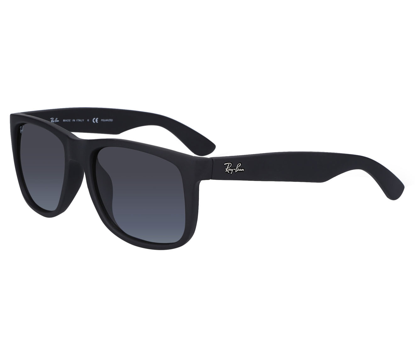 Ray-Ban Justin RB4165F Polarised Sunglasses - Matte Black/Grey |  