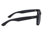Ray-Ban Justin RB4165F Polarised Sunglasses - Matte Black/Grey