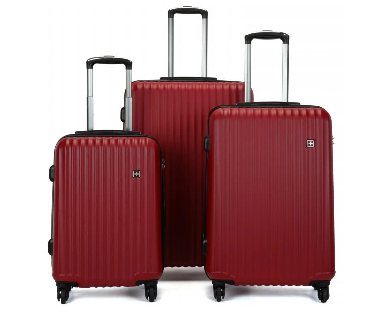 Suissewin - Swiss luggage - 3-Piece Set SN9750A&B&C-red