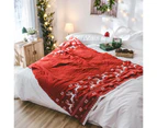 Christmas Knitted Acrylic Blanket 130x180cm Sofa Bed Home Decor Throw Rug Red