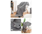 New Knitted Cotton Blanket 120x160cm Sofa Bed Home Decor Throw Rug Grey