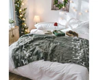 Christmas Knitted Acrylic Blanket 130x180cm Sofa Bed Home Decor Throw Rug Grey