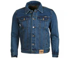 Duke Mens Western Trucker Style Denim Jacket (Stonewash) - DC102