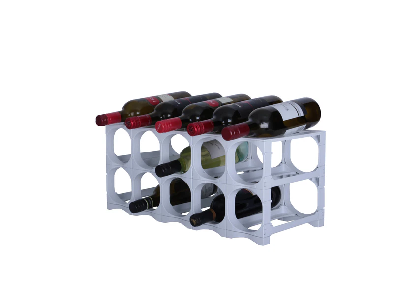 CellarStak 12/15 bottle - 10 pocket - White - The Wine Rack Guru