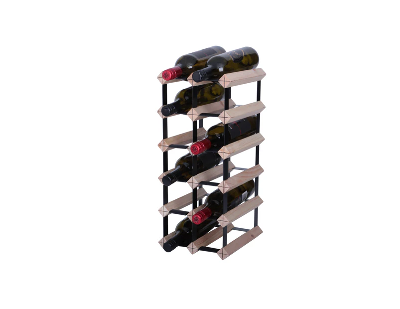 Borders 12/15 Bottle DIY KIT- 2x5 Pocket- Natural Pine - The Wine Rack Guru