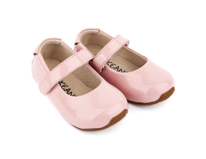 SKEANIE Toddler and Kids Leather Mary-Jane Shoes in Patent Pink
