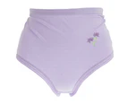 Passionelle Womens Pastel Floral Embroidery Cotton Briefs (Pack Of 3) (Pastel) - WU156
