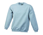 James And Nicholson Childrens/Kids Round Heavy Sweatshirt (Grey Heather) - FU481