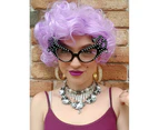 Dame Edna Inspired Purple Adult Wig