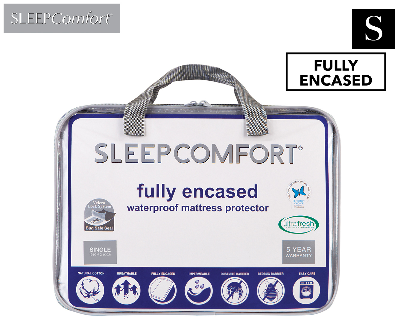 sleep comfort fully encased mattress protector