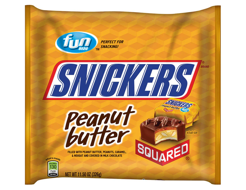 Snickers Real Peanut Butter Fun Size Bars 326g