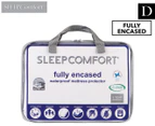 Sleep Comfort Fully Encased Waterproof Double Bed Mattress Protector  